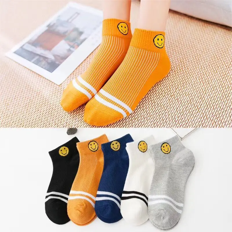 Носки женские короткие носки японские корейские милые женские зимние Kawaii Полосатые Носки с рисунком сердца подарок для женщин уличная одежда Calcetines