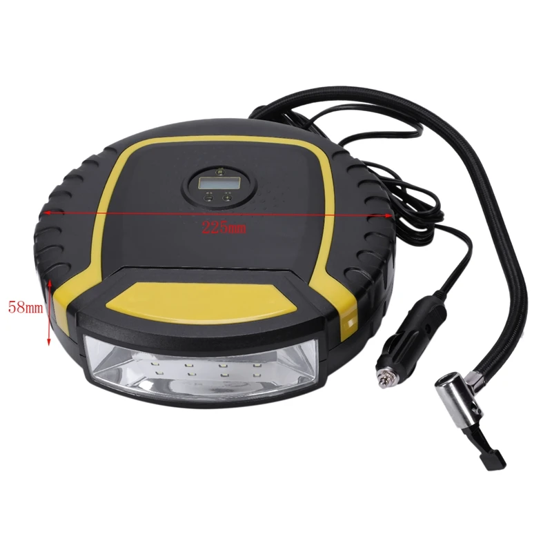 Portable 12V Car Auto Electric Air Compressor Tire Inflator Pump With 3 Meter Long Extended Power Cord With Cigarette Lighter Pl
