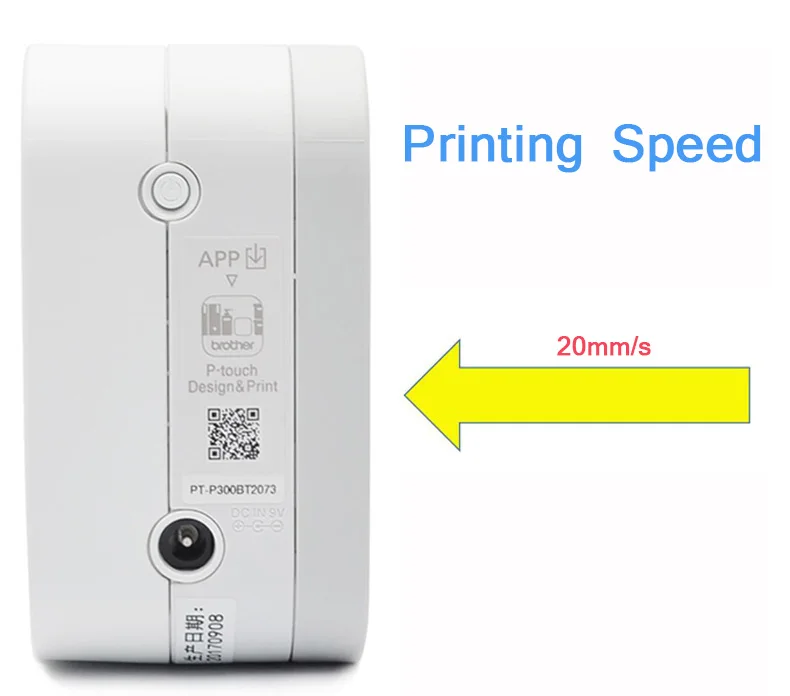Brother PT-P300BT P-touch куб принтер этикеток для Bluetooth для tze 6/9/12 мм tze-231 запечатанных лент