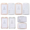 1PC Aluminum Alloy Work Name Card Holders Business Work Card ID Badge Lanyard Holder Hot Vertical Metal ID Business Case 4