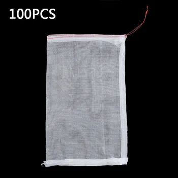 

100PCS Reusable Garden Plant Fruit Seeds Protect Net Bags Against Pest Bird Bugs