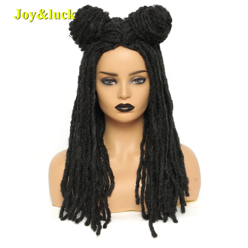 Synthetic Hair Wigs Long Dreadlock Hair Wig Black Mixed Brown Crochet Braids Wigs Middle Part Synthetic Braided Hair Women Daily Or Party Use