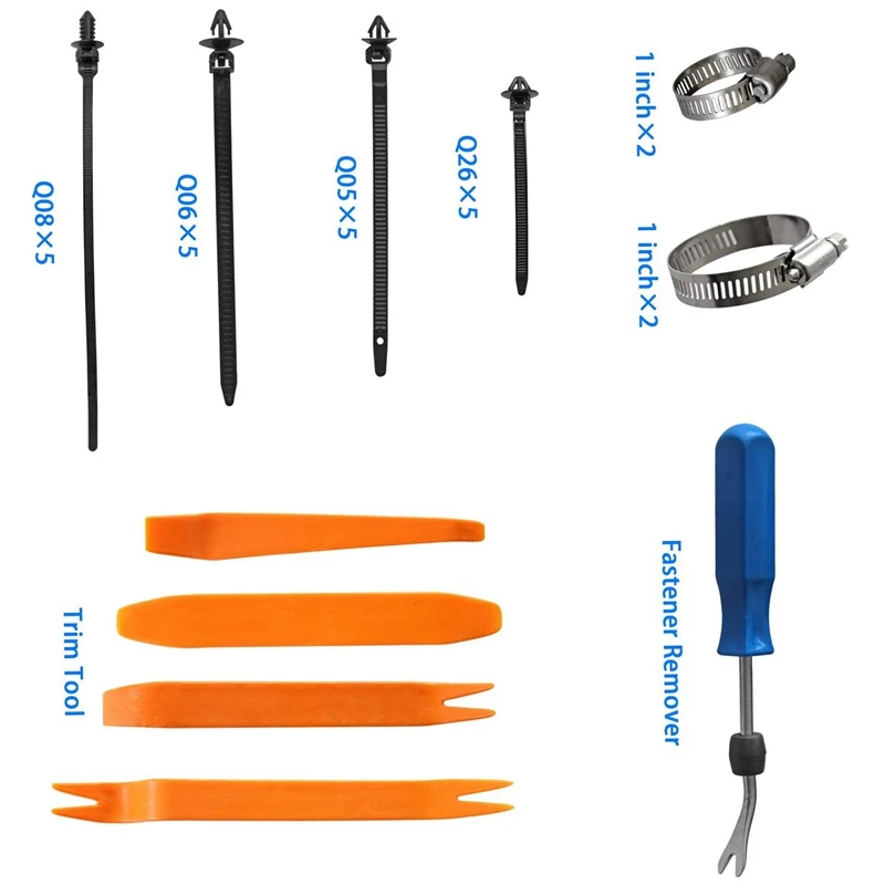 NEW-650Pcs автомобильный фиксатор, зажимы, пластиковые крепежи, набор, крыло, заклепки, зажимы, авто, набор заклепок, с крепежом, для удаления кабельной стяжки