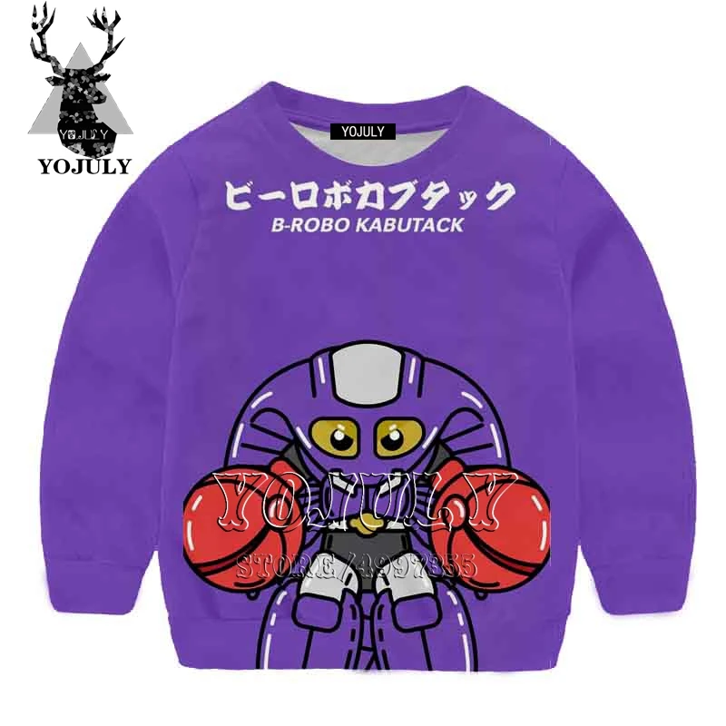 YOJULY B-ROBO KABUTACK harajuku Объёмный рисунок(3D-принт) для маленьких мальчиков и девочек Свитшот «Юность» Детская одежда модные длинные рукава Modis горячая Распродажа SW103 - Цвет: 3