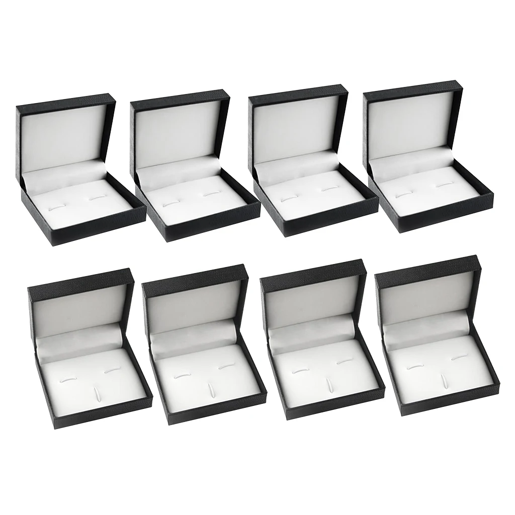 

8 Pieces Cufflink Box Storage Box Cufflink Jewelry Display Case For Cufflinks