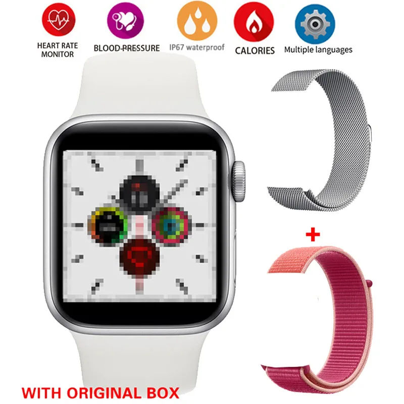 white with strap T200 серия 5 Bluetooth Смарт-часы 1,4 '320*320 PPG умные часы для Apple IOS Android телефон сердечного ритма Smartwatch VS IWO 11 W55 - Цвет: white with strap