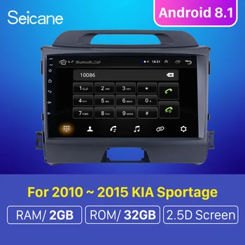 

RAM 2GB ROM 32GB Android 8.1 9" Car GPS Radio Audio HeadUnit For 2010 2011 2012 2013 2014 2015 KIA Sportage Multimedia Player