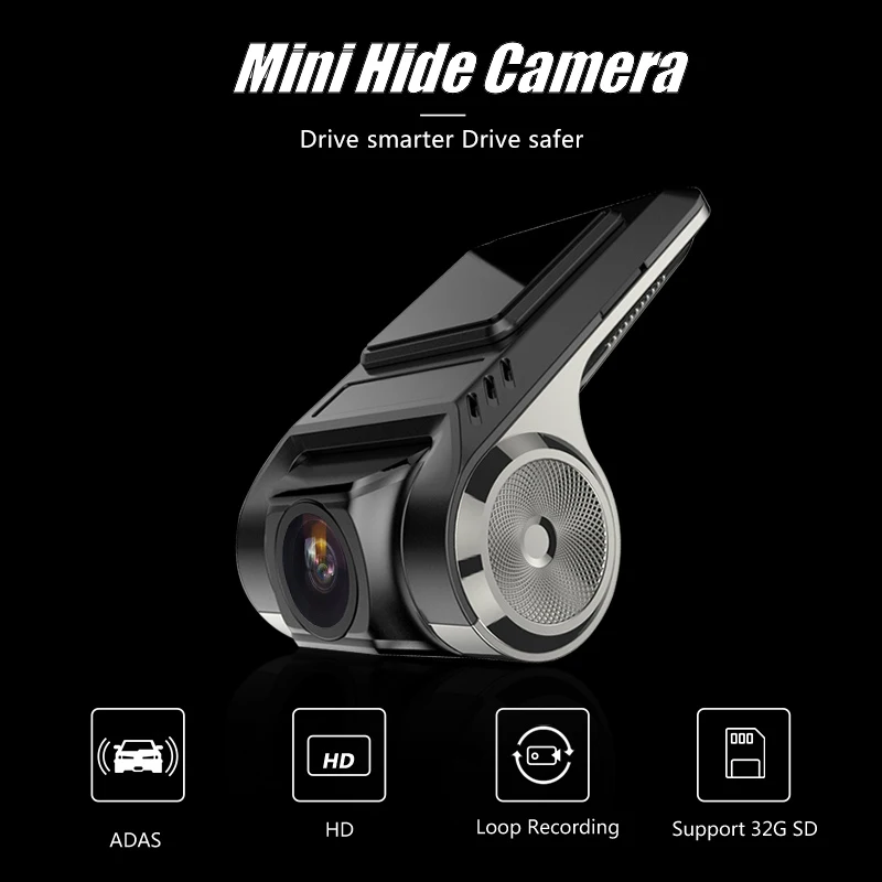 QPLOVE мини двойной Лен Автомобильный видеорегистратор HD1080P видеорегистратор маленький размер Hiden установка 150 Угол видео с функцией ADAS авто камера