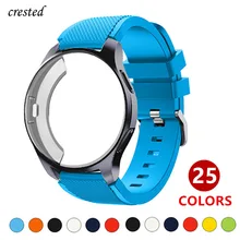 Силиконовый чехол+ ремешок для samsung Galaxy watch 46 мм/42 мм Ременная Передача S3 Frontier band спортивный ремешок для часов+ защитный чехол для часов 42/46 мм