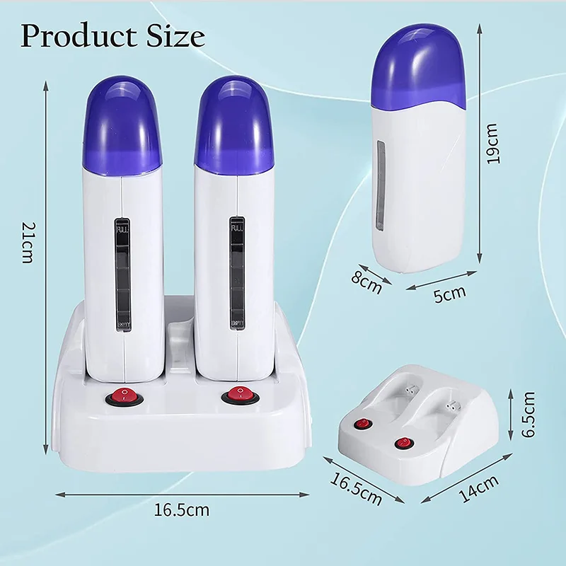 Portable Wax Warmer Hair Removal Machine Double Electric Depilatory Roll On  Wax Heater Home Waxing Machine For Travel Home - Epilator - AliExpress
