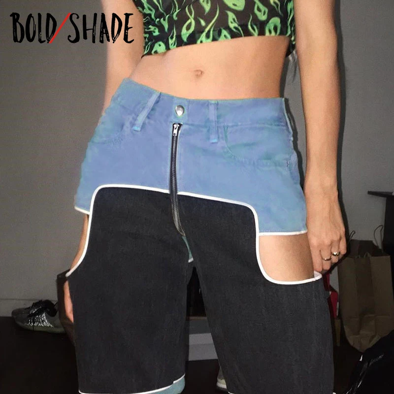 

Bold Shade 90s Grunge Streetwear Fashion Y2k Pants Patchwork Hollow Out High Waist Trousers Autumn Winter Women Pencil Pants