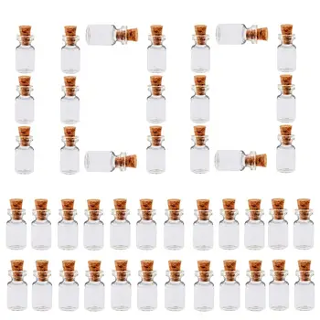 

100-1000Pcs 0.5ml Mini Glass Bottle Wishing Bottle Vials Empty Sample Jar with Cork Stopper Wedding Wish Jewelry Party Favor