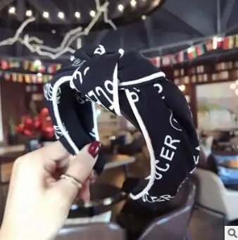 1 36 шт/лот DIY мульти простые ткани головная повязка буквы улыбающееся лицо галстук узел повязка для волос Инструменты для укладки аксессуар HA950 - Цвет: 1