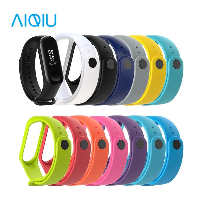 Браслет для mi Band 3 сменный оригинальный силиконовый ТПУ спортивные красочные