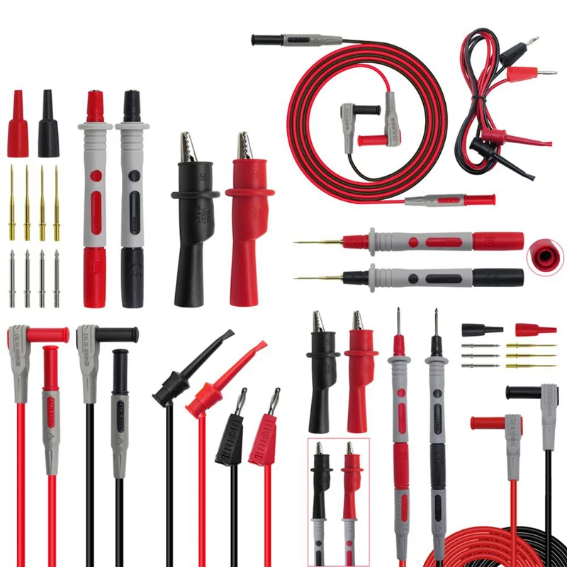 

Multi-function Multimeter Test Kit Test Lead Kit probe banana plug to test hook cable Replaceable multimeter probe test wire