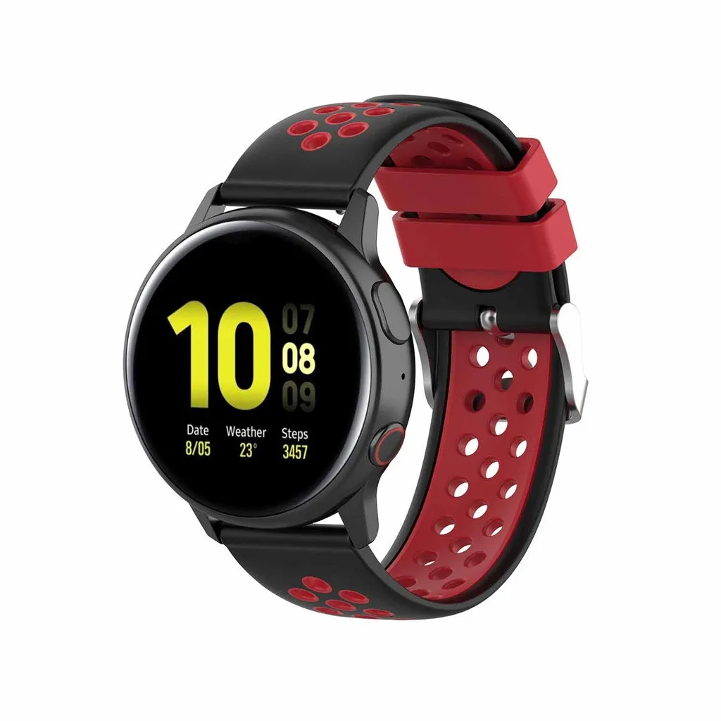 Силиконовый ремешок для samsung Galaxy Watch Active 2, ремешок для умных часов, сменный ремешок для мужских Т-часов, женский и мужской браслет, 19 октября