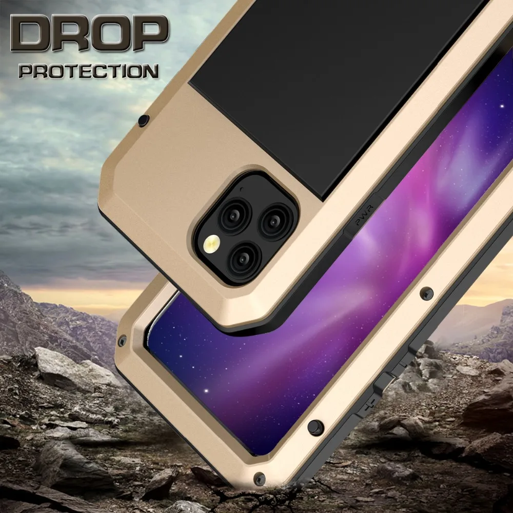 Heavy Duty Protection Doom armor Metal Aluminum phone Case For iPhone SE 2 11 Pro Max XR XS XS Max 6S 8 7 Plus Shockproof Cover (21)