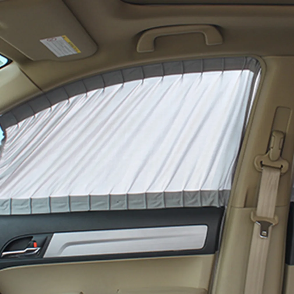 

New 70S Cotton Fabric Car Curtain Side Window Car Sun Shade Curtain UV Protective Block Window Curtain Sunshade Set
