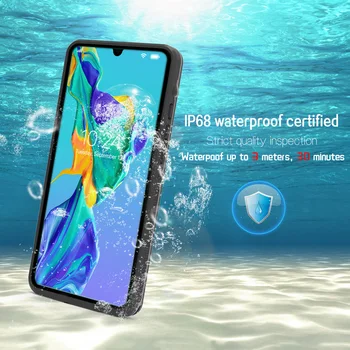 

Waterproof Case for Huawei P30 Pro, Full Protection Swimming Diving Outdoor Shockproof Case for Mate 20 Pro P30 P20 Lite