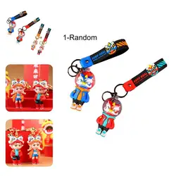 Cute Key Ring Hand-crafted Cartoon Chinese Amulet Tiger Keyring Pendant  Key Holder Ring    Keyring Holder