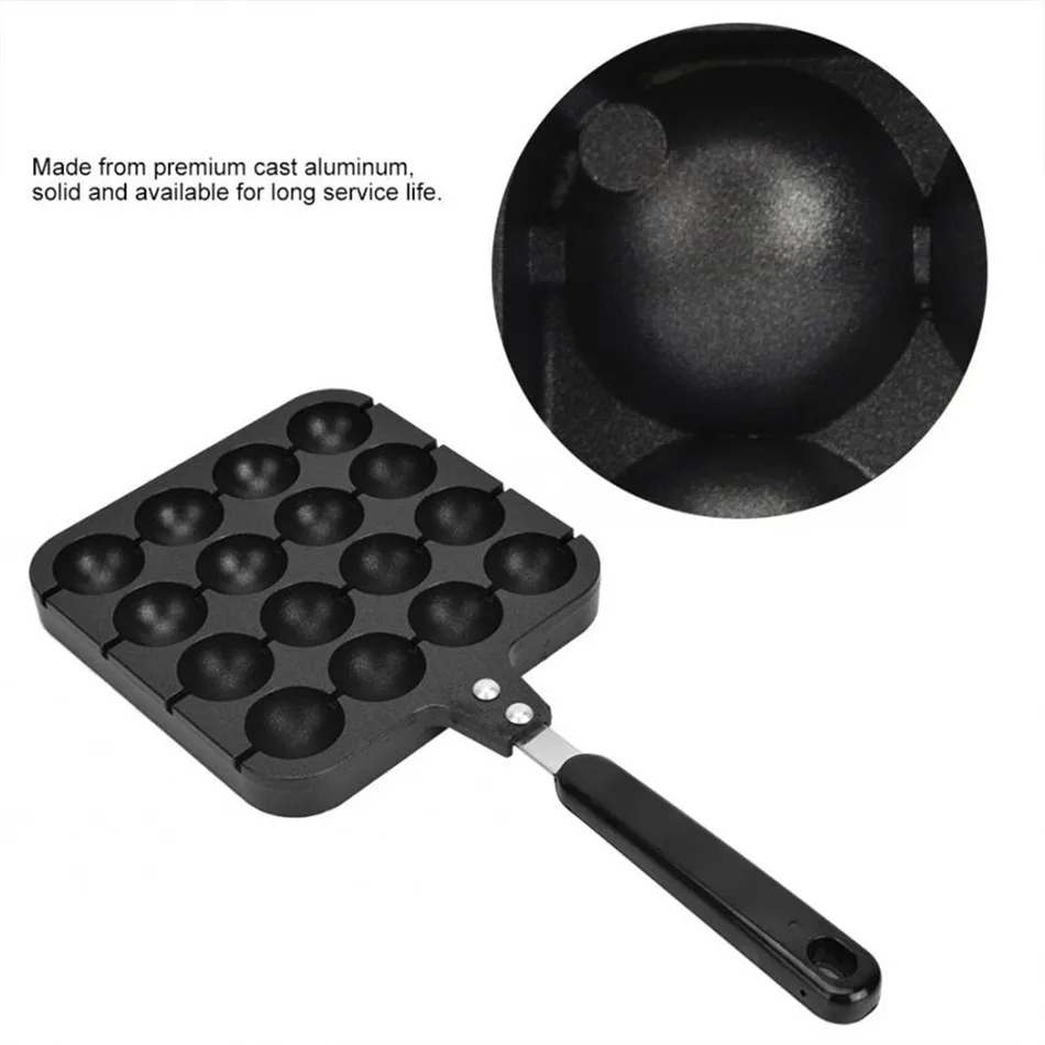 TTLIFE кастрюля Takoyaki с 16 отверстиями антипригарный литой алюминиевый домашний DIY