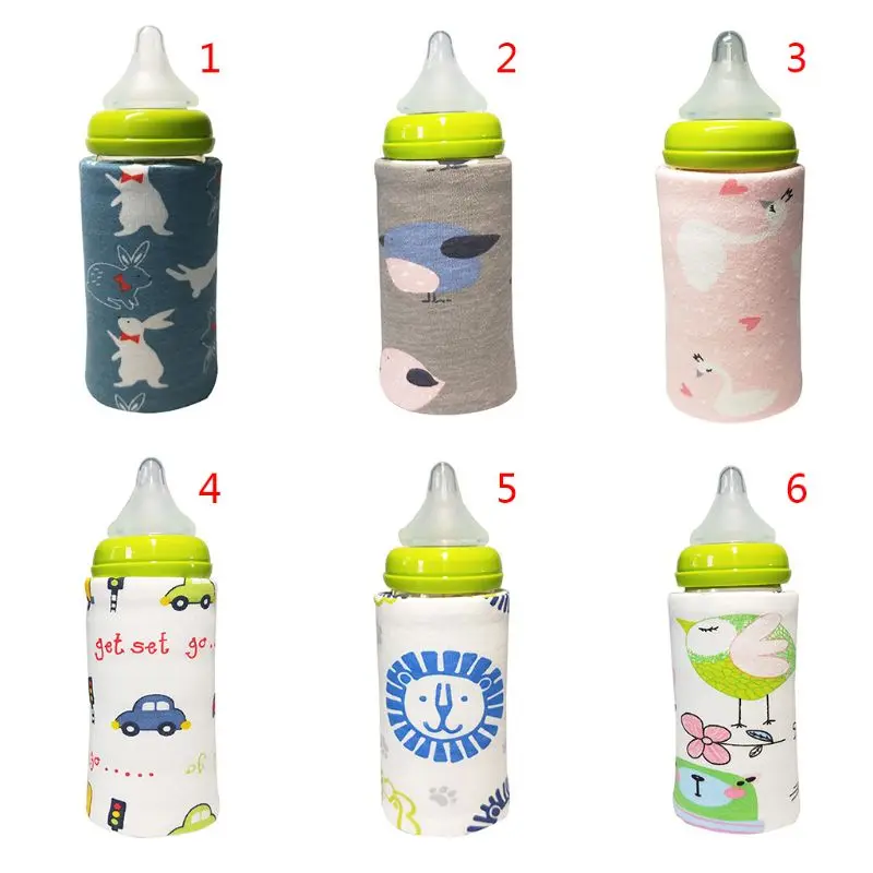 

Baby Bottle Insulation Cover USB Portable Thick Warm Universal Cap Cartoon Printing Constant Temperature Heating Case