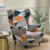 Solid Color Wing Chair Cover Stretch Polyester Armchair Covers Nordic Removable Relax Sofa Slipcovers With Seat Cushion Covers 15