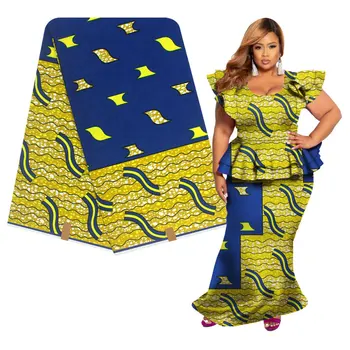 

New arrival High quality African wax fabric cotton material Nigerian wax print wax for sewing H200303