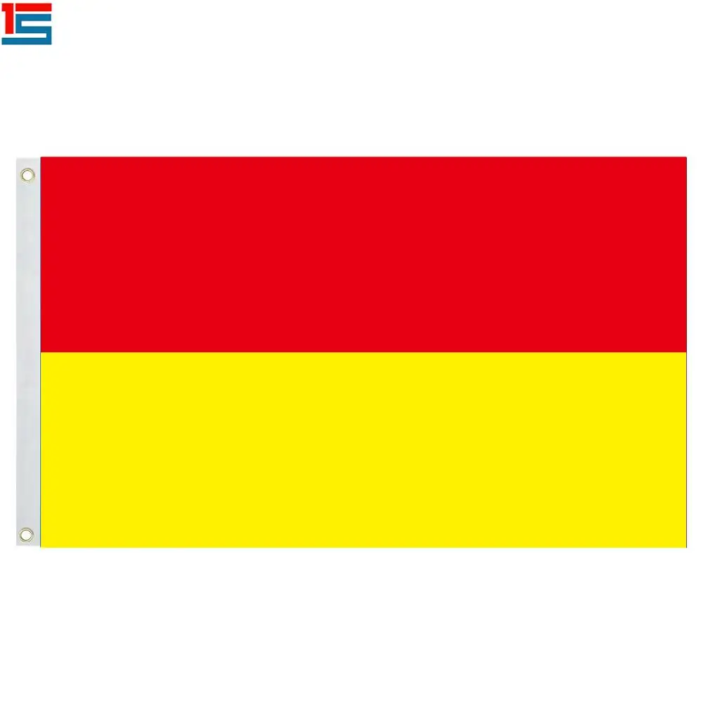 Red and yellow two tone Flag 3ft X 5ft Polyester, 90*150cm flag with 2