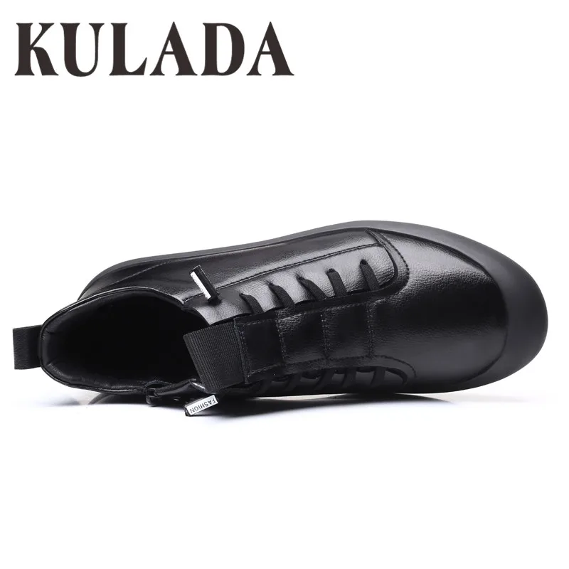 KULADA новые сапоги Для мужчин модные Мягкая обувь Одежда высшего качества мужские полусапоги удобные ботинки Для мужчин; повседневная обувь