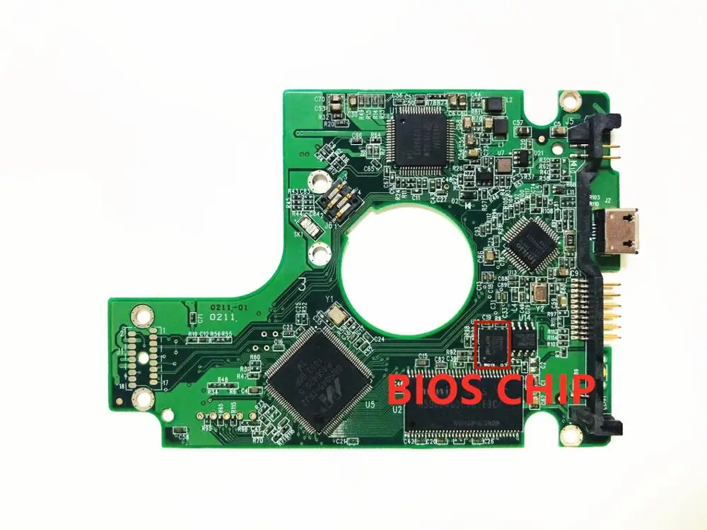 WD7500KMVV Jia Yuan Sheng HDD PCB / 2060-701675-001 REV P1 , 2060 701675 001 / 2061-701675-201 , 2061-701675-401 , -