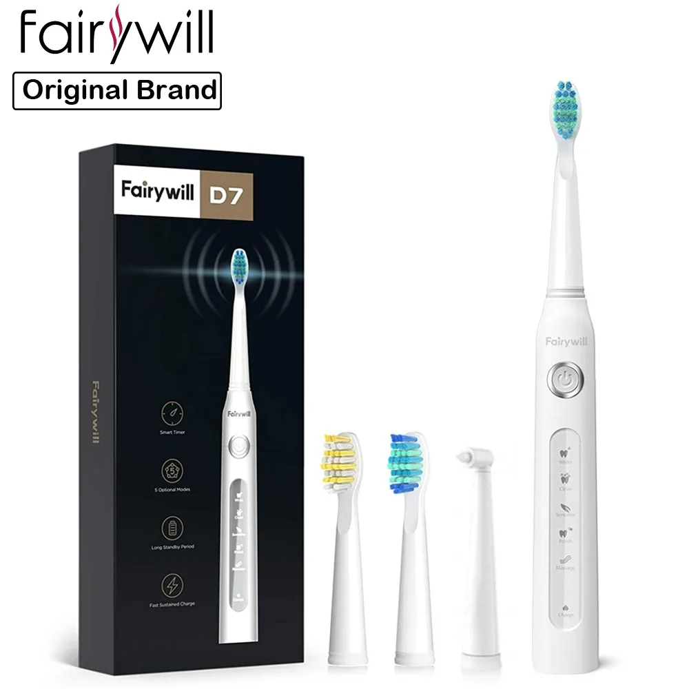 Электрическая зубная щетка Fairywill Sonic FW507 5 режимов водонепроницаемая
