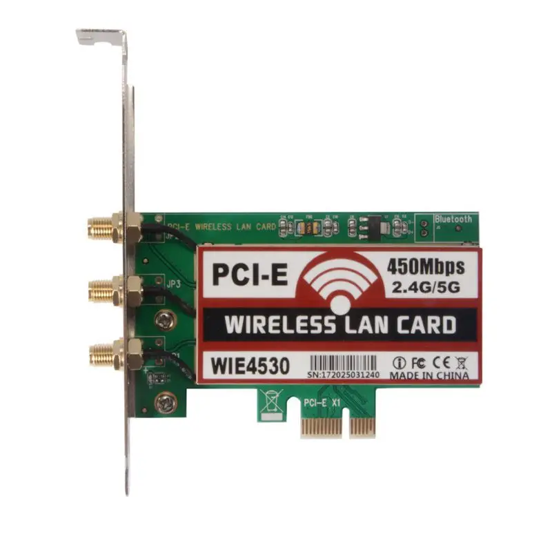 FFYY-2.4G/5 ГГц Беспроводная 450 Мбит/с PCI-E карта WiFi сетевая антенна LAN Ethernet AC990