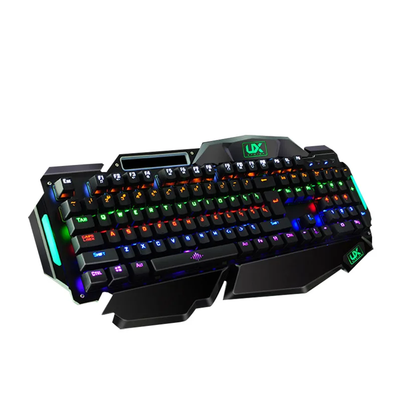 

Oimaster" MK915 Full Key No Red Keyclick Mechanical Keyboard Profession Internet Cafes Game Metal Mechanical Keyboard Wholesale