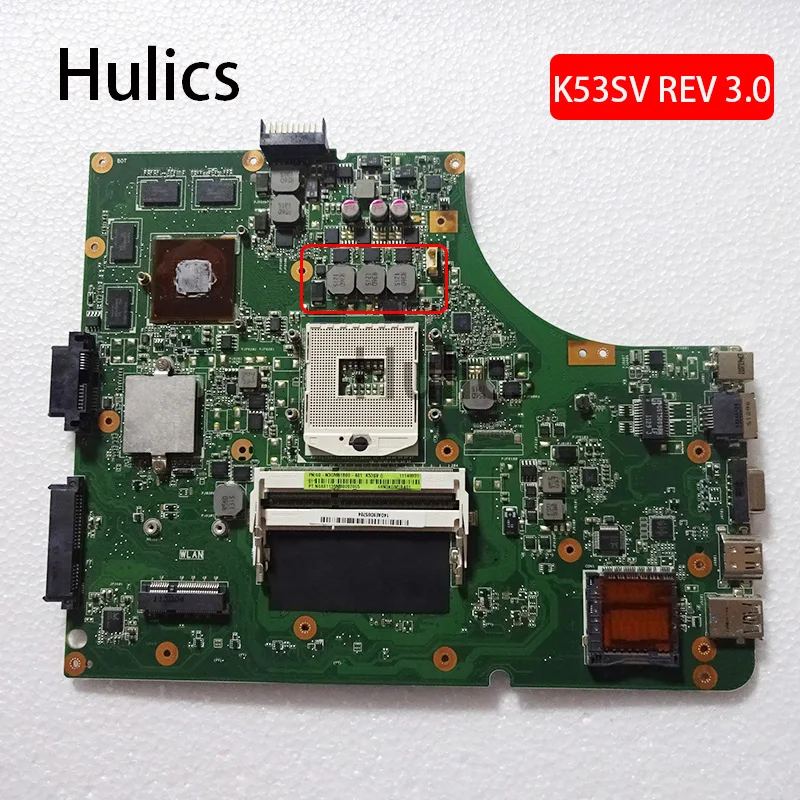 

Hulics Original K53SV Motherboard REV 3.0 for Asus K53SV A53S K53S K53SC K53SM Laptop Motherboard 60-N3GMB1B00