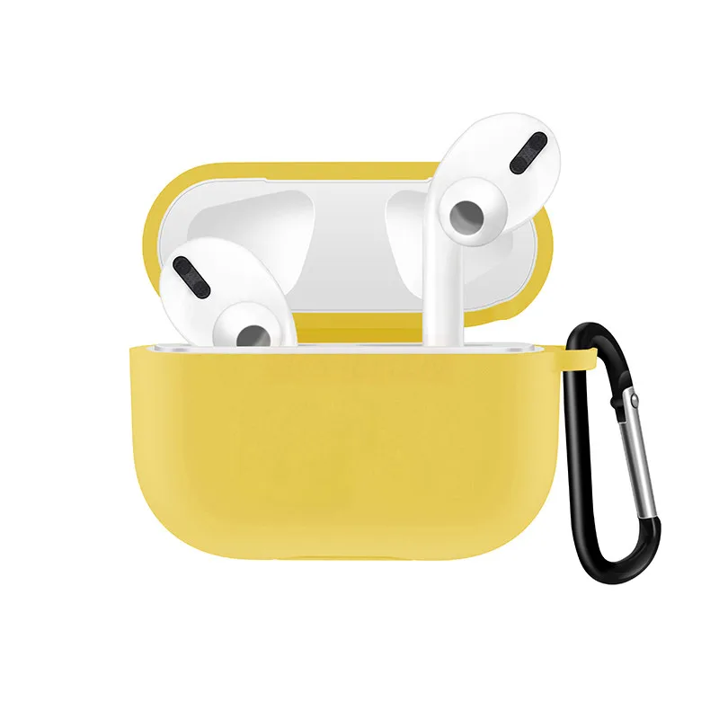 Yellow Силиконовый чехол для Airpods Pro, Bluetooth наушники, защитный, карамельный, милый, мягкий, противоударный, чехол для гарнитуры, для Airpods, 3 сумки - Цвет: Yellow