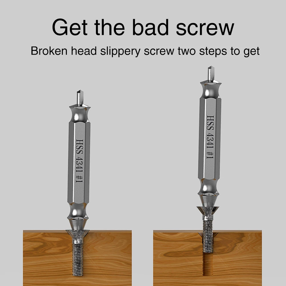 

22 Pcs For Drill Easy Out Reverse Thread Practical Bits Replacement Multifunctional Stud Removal Durable Screw Extractor Set