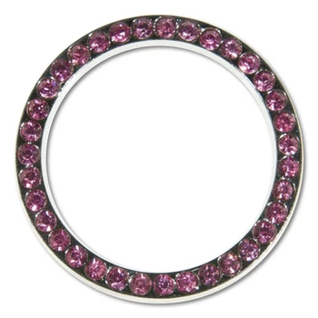 

Bling Steering Wheel Cover Lady Faux leather Anti slip Accessories Pink