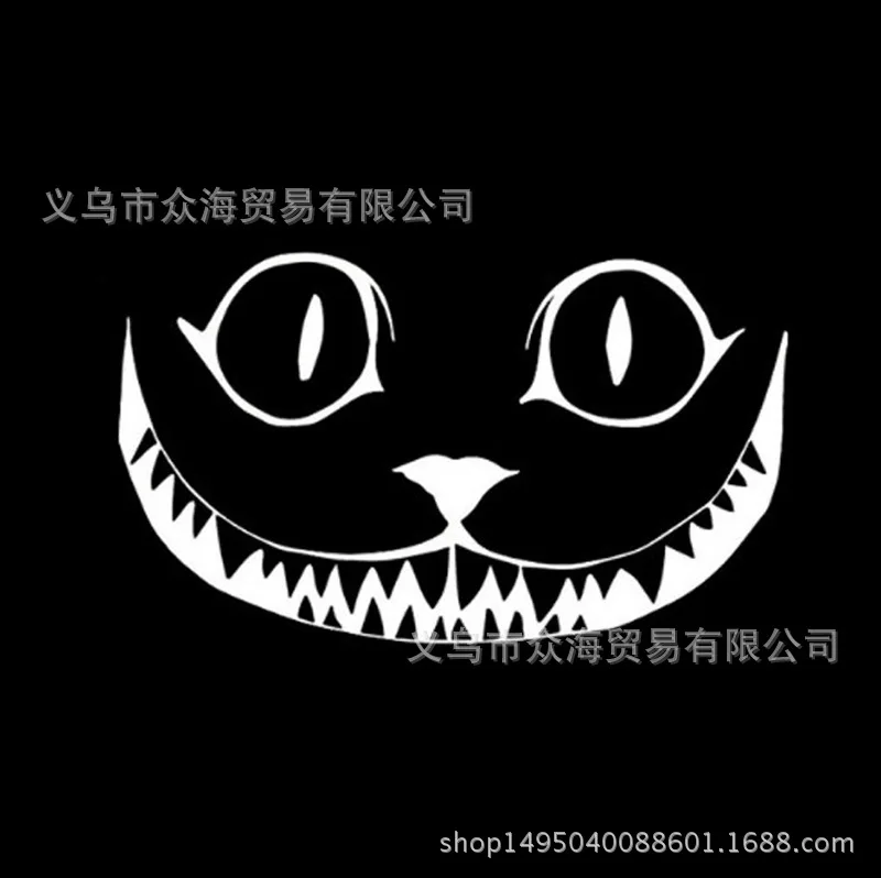 C001 импортные товары улыбающийся Кот улыбающееся лицо забавные наклейки на бампер Хэллоуин ужас одеваются клейкая бумага