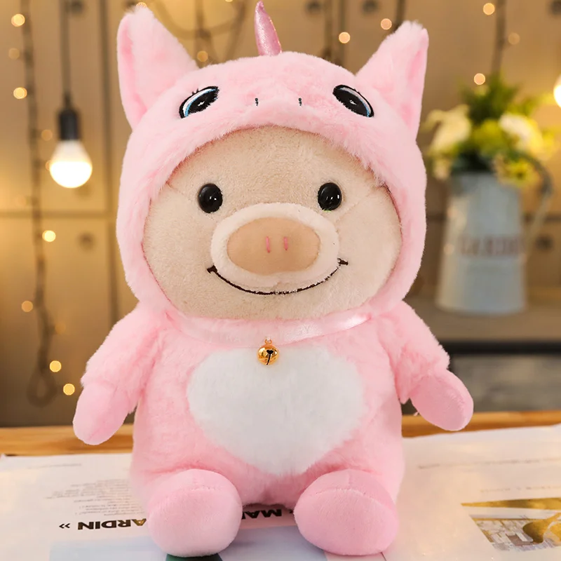 25 см Kawaii свинья плюшевая мультяшная Милая свинья мягкая плюшевая Косплей Единорог Тоторо Плюшевые свиньи игрушки куклы дети ребенок лучший подарок