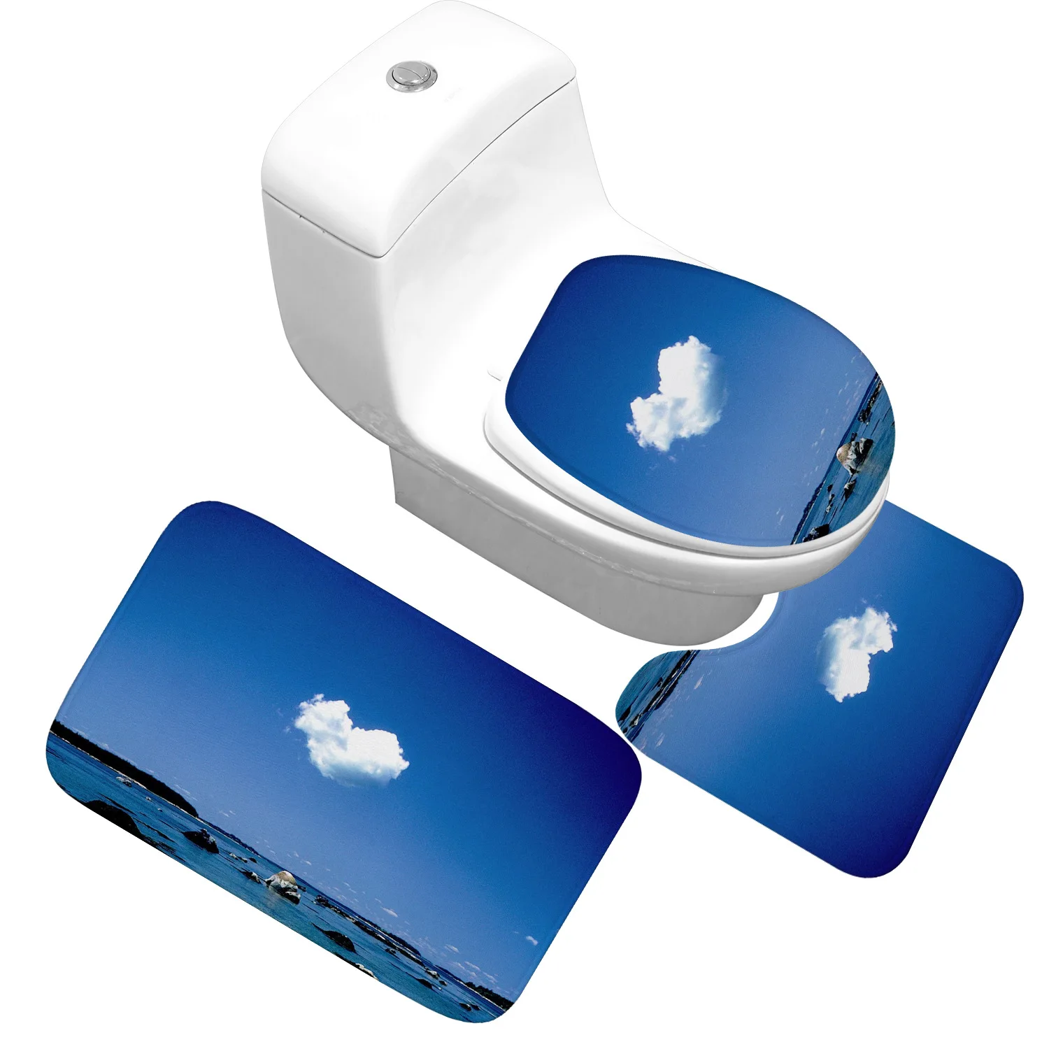 AXBY02 Zeegle коврик для ванной из микрофибры для ванной комнаты, мягкий Впитывающий Коврик для туалета, нескользящий коврик для туалета, коврик для ванной из пены с эффектом памяти - Цвет: AXBY02