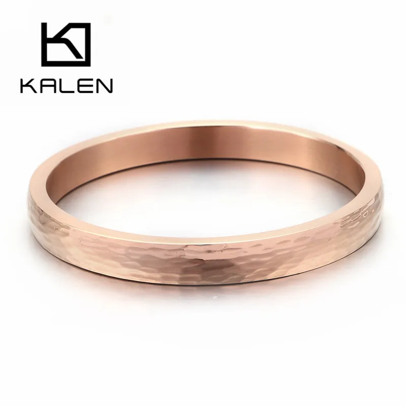 KALEN Простой Femme золотистый Серебристый с розой золото из нержавеющей стали блестящие браслеты для женщин вечерние классические бразильские элегантные ювелирные изделия