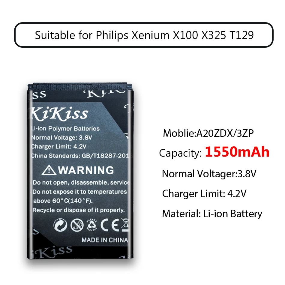 1550 мАч батарея телефона для PHILIPS Xenium X325 X100 T129 батарея A20ZDX/3ZP+ номер отслеживания