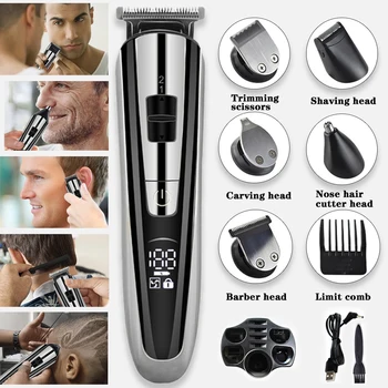 

Electric hair Trimmer for men barber professional hair clippers trimmer Cordless LED Display Shaver Beard Razor Clipper Barber 5
