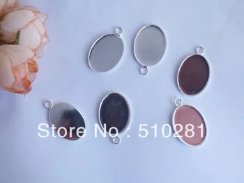 

Bluk 200Pcs/lot 18*25mm Silver Plated Tone Oval Pendant Base Settings , Teeth Pendant Cameo Pendant Blanks