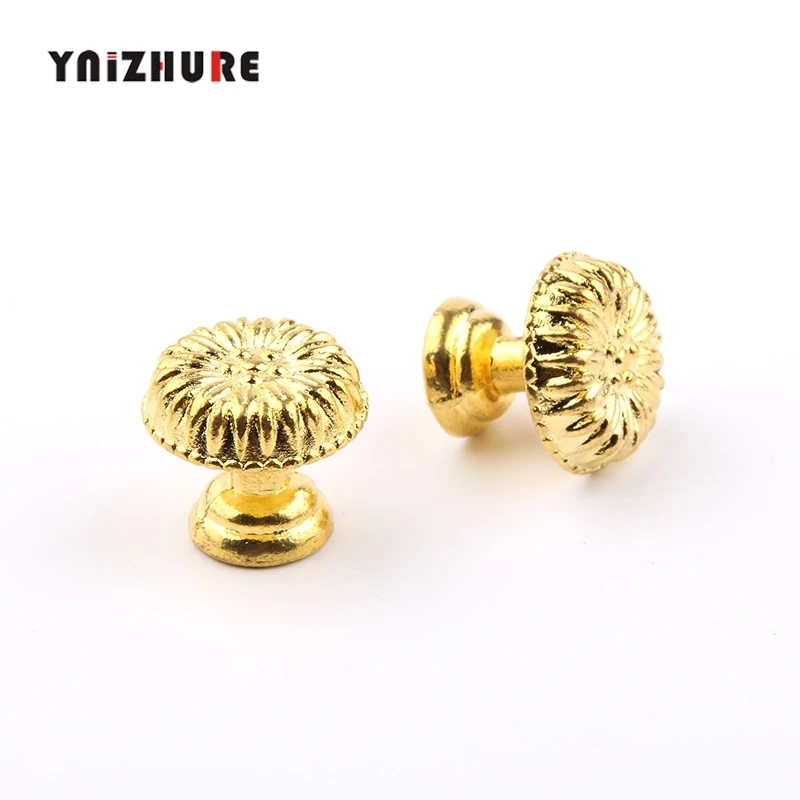 

Ynizhure 2pcs 20*18mm Single Hole Zinc Alloy Cosmetic Case Mini Handle Furniture Knob Bedroom Drawer Pull Silver Antique Gold