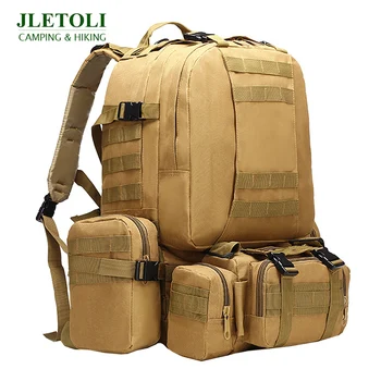 

JLETOLI Waterproof Hiking Bag Multi-Functional Combination Backpack Military Tactical Backpack Outdoor Climbing Sports Bag