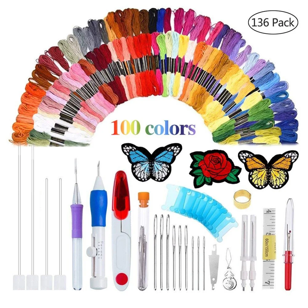 50/100 цветов потоки вышивания вышивка крестом наборы рукоделие Ручка для DIY