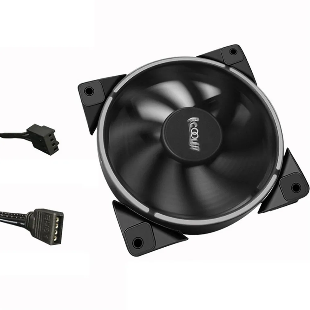 PCCOOLER 12 см RGB светодиодный вентилятор охлаждения ПК Smart 4 Pin PWM тихий корпус ПК Вентилятор шасси с аурой регулирование для корпуса компьютера