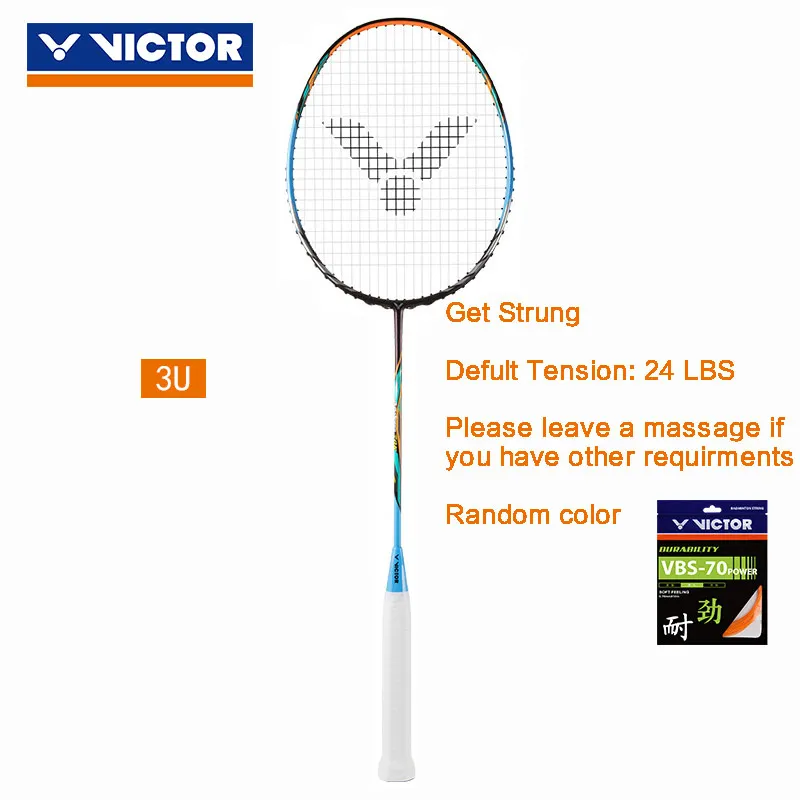 K 3U get strung VICTOR оригинальная ракетка для бадминтона AuraSpeed серии all carbon high-фунтов attack& defense профессиональная высококачественная ракетка ARS70 - Цвет: K 3U get strung